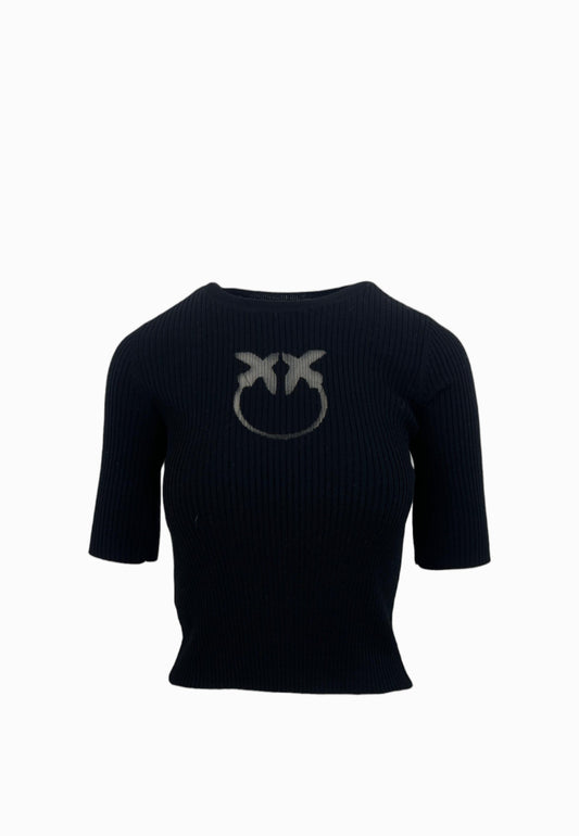 TRITONE MAGLIA LANA LOGO IN TRASPARENZA