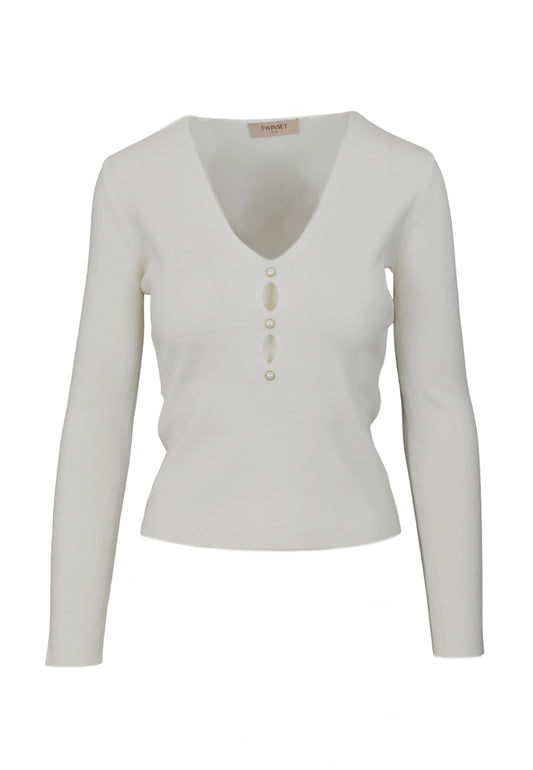 TWINSET Maglia Bianco 242TP3312