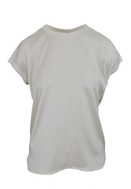 PINKO Blusa Farida Satin Seta Bianco 100100A250