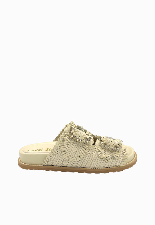 CB FUSION Sandalo in Pelle Bianco CB.K221.02