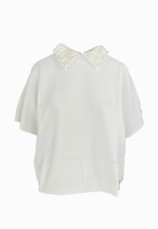 LIU-JO Maglia Chiusa ECS Bianco CF5038MS55N