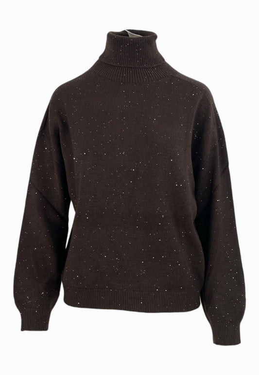 LIU-JO Maglia Chiusa M/L Marrone MF5234MA27R