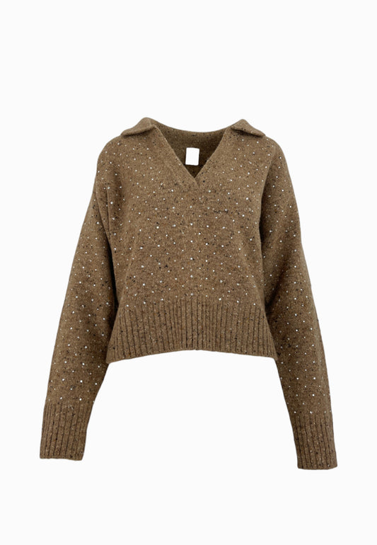 PINKO Polo Boucle NIBANI Marrone 105684A2U4