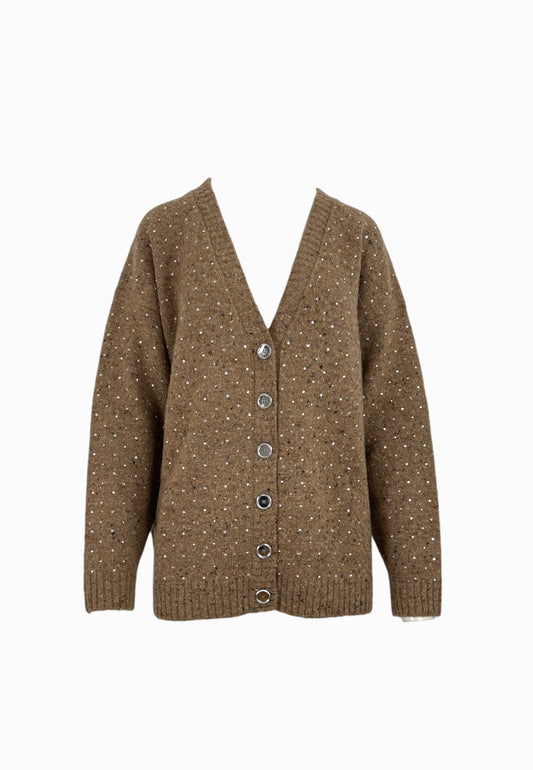 PINKO Cardigan Boucle MARCHE Marrone 105739A2U4