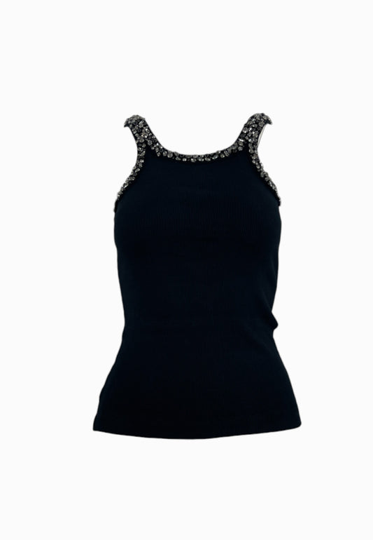 PINKO CORIANDOLI CANOTTA NERA 104109A2TM Z99