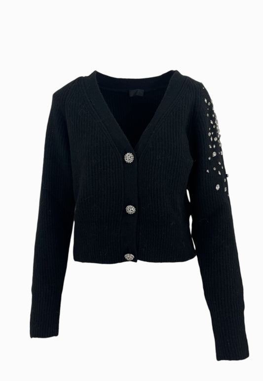 LIU-JO MAGLIA APERTA NERA CF5149MA74Q 22222