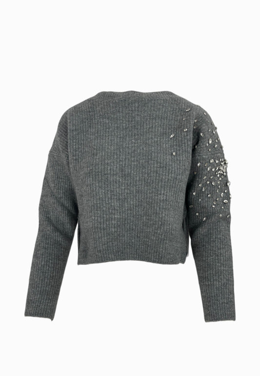 LIU-JO MAGLIA GREY MELAN CF5150MA74Q 02056