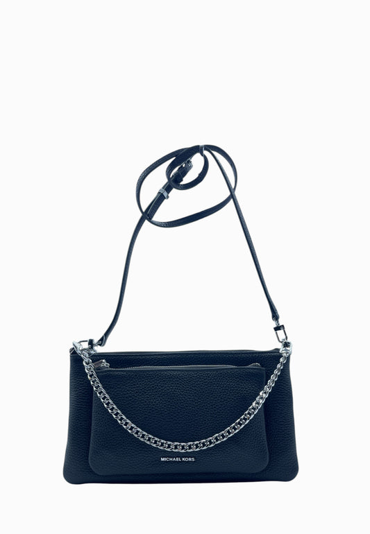 MICHEAL KORS BORSA TRACOLLA NERO-ARGENTO