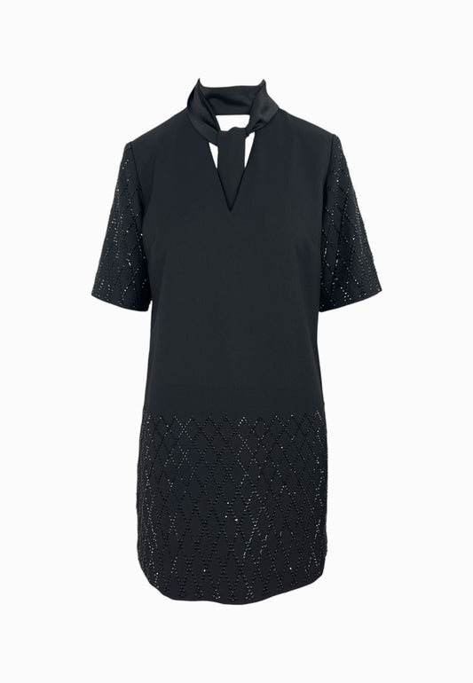 PINKO LIPOGRAMMA ABITO NERO STRASS 105523A2PO Z99