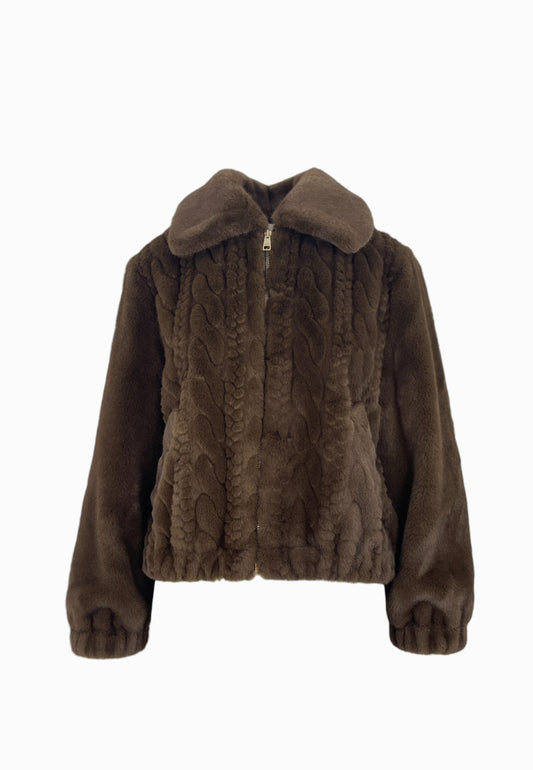 LIU-JO ECOPELLICCIA CIOCCOLATO