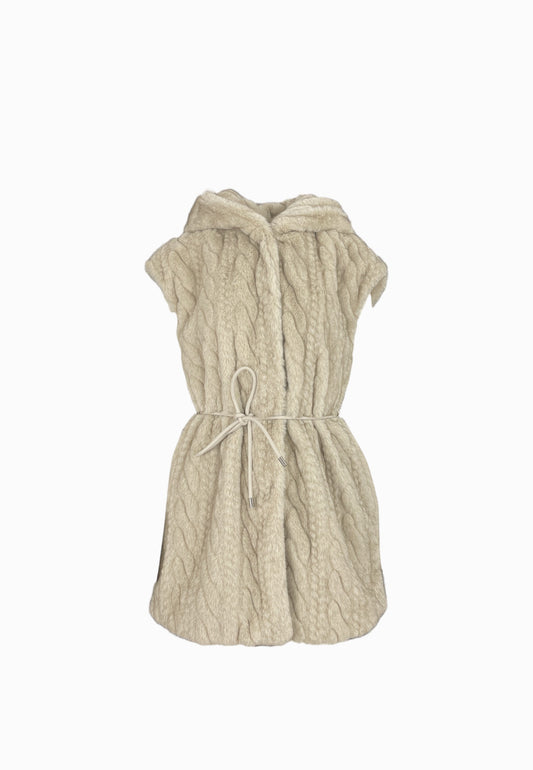 LIU-JO GILET ECOPELLICCIA NATURALE