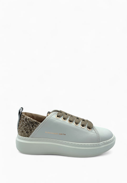 ALEXANDER SMITH SNEAKER WHITE-BROWN