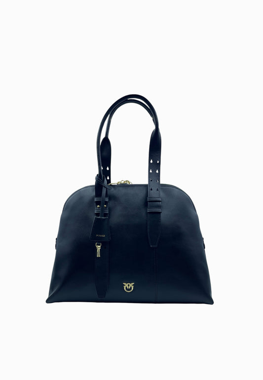 PINKO BOWLING BAG VITELLO NERO
