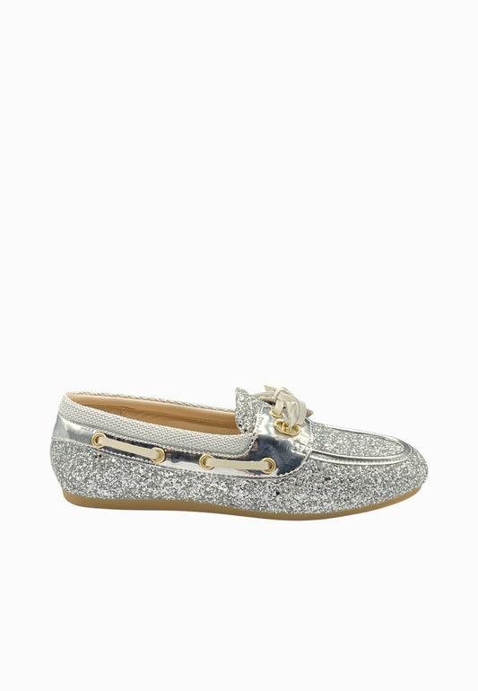 LIU-JO SKIPPER 01 MOCASSINO SILVER