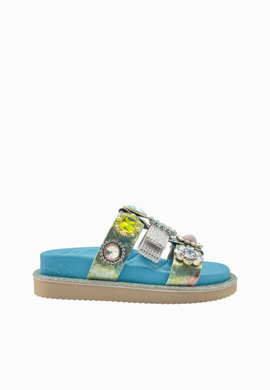 KURT GEIGER ORNATE CIABATTA STRASS MULTICOLOR