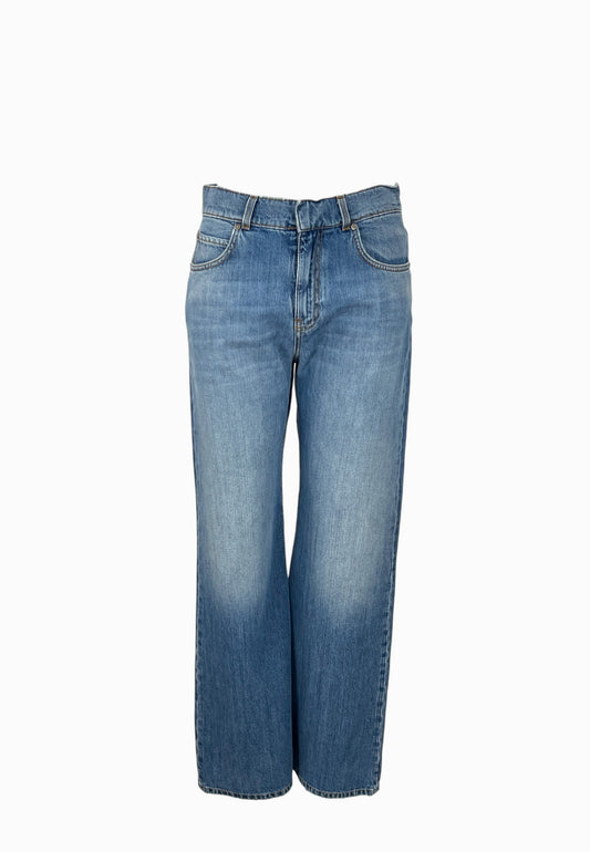 PINKO WANDA WIDE JEANS DENIM BLUE
