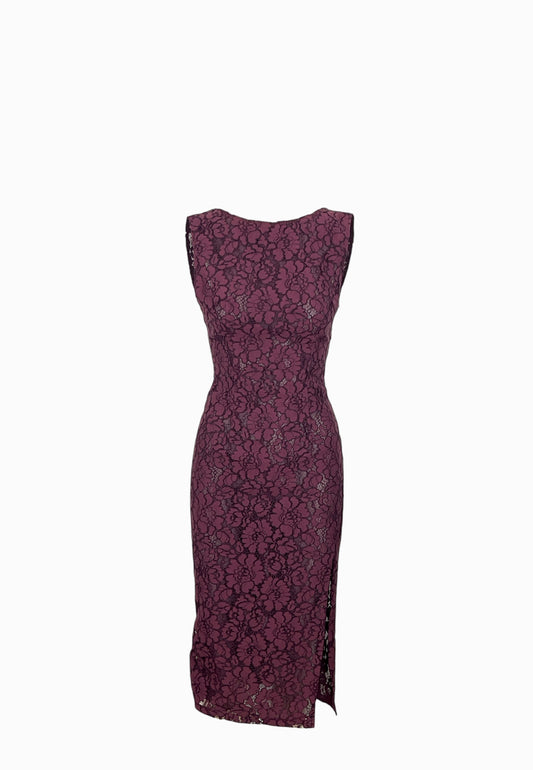 PINKO DRUPA ABITO PIZZO BORDEAUX