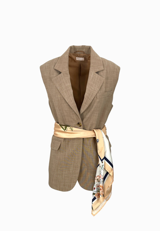 LIU-JO NAVETTA GILET BISCOTTO