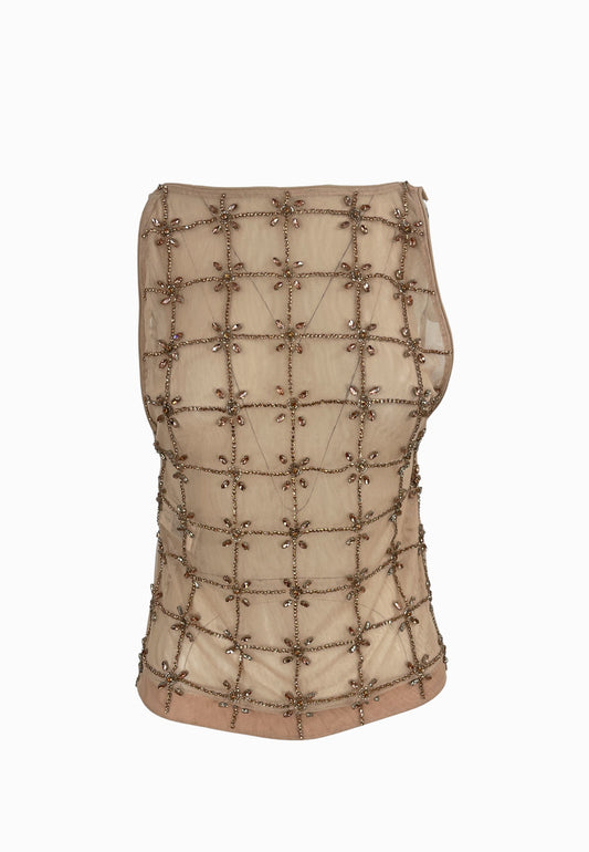 PINKO QUANDONG TOP RICAMO NUDO