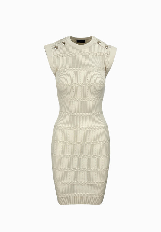 LIU-JO ABITO MAGLIA CAPPUCCINO