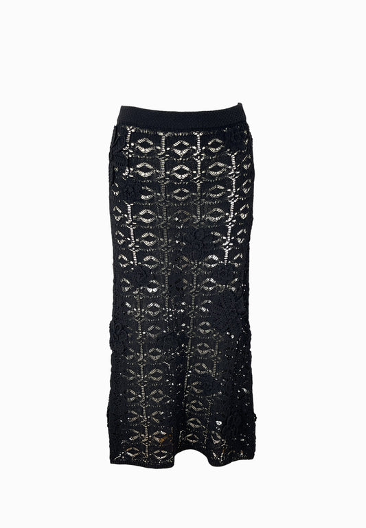 PINKO ANTHEMIS GONNA FLOWER NERO