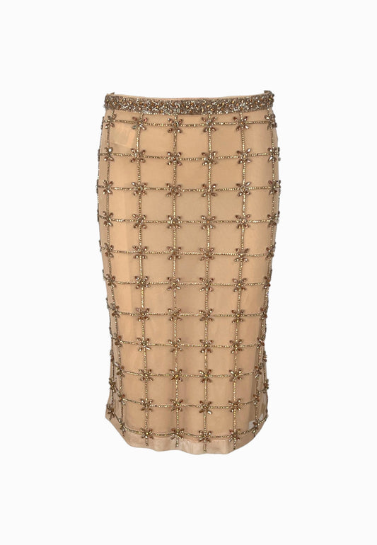 PINKO NEW CARRIERI GONNA RICAMO NUDO