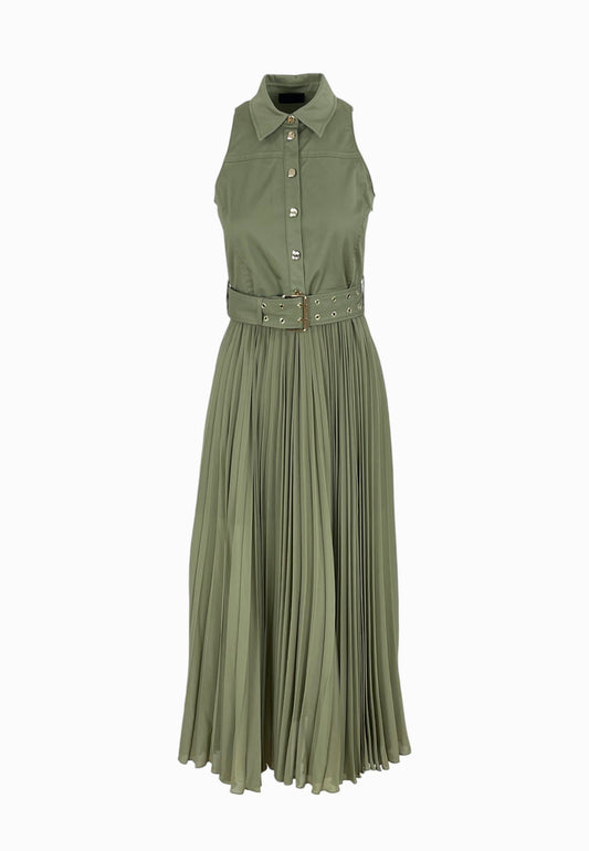 LIU-JO ABITO PLISSE' GREEN