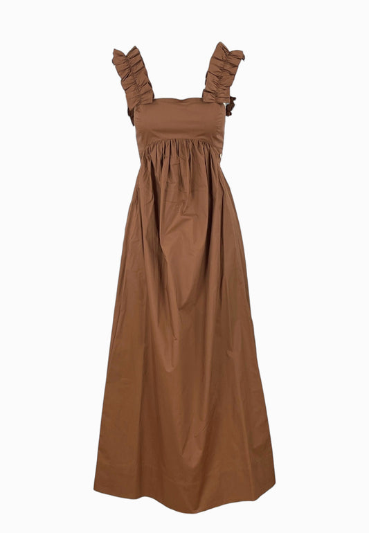 LIU-JO ABITO FIOCCO DIETRO TABACCO