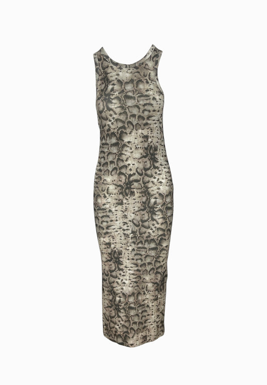 PINKO ABITO STAMPA BEIGE-NERO