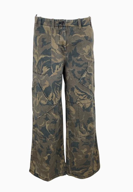 PINKO HAIKU PANTALONE MULTI VERDE