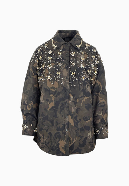 PINKO BARENGO CAMICIA MULTI VERDE