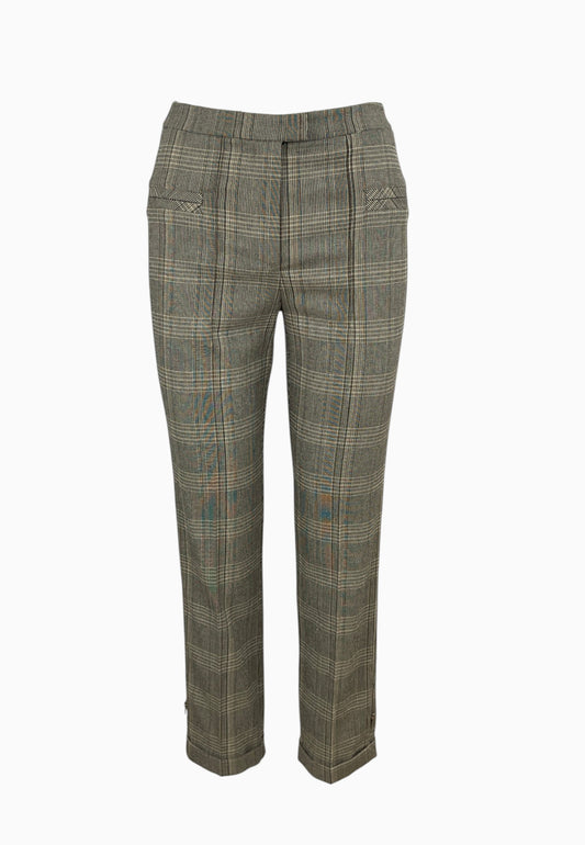 PATRIZIA PEPE PANTALONE BROWN CHECK