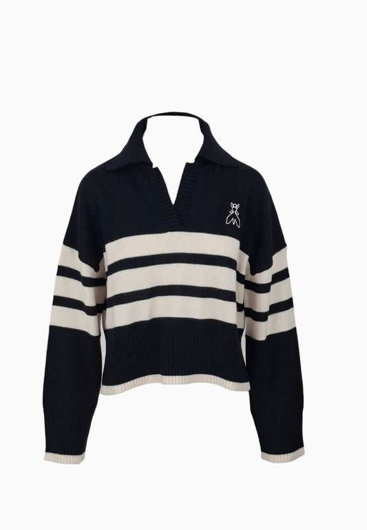 PATRIZIA PEPE MAGLIA NERO BIANCO