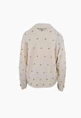 PINKO PIGOLIO PULL STRASS BIANCO