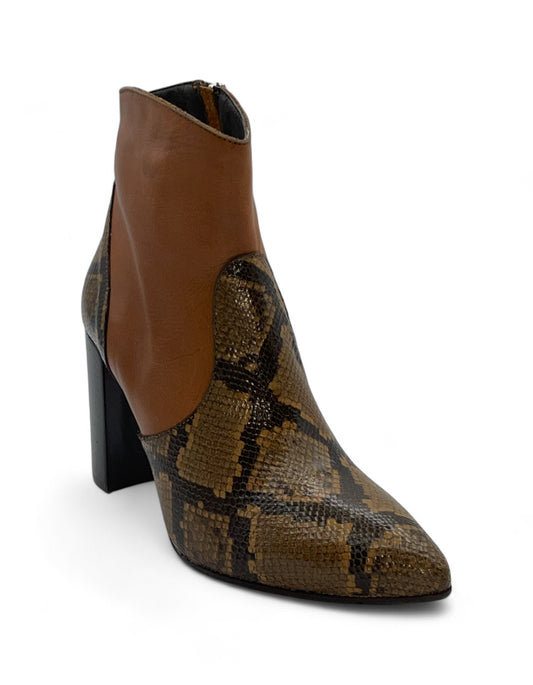 CARDIFF Polacchino Pelle Marrone ELY.D232 PITONE.C