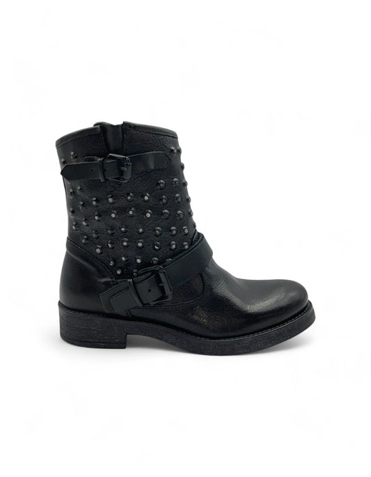 CARDIFF Biker in Pelle Nero BL41VACCHETTA