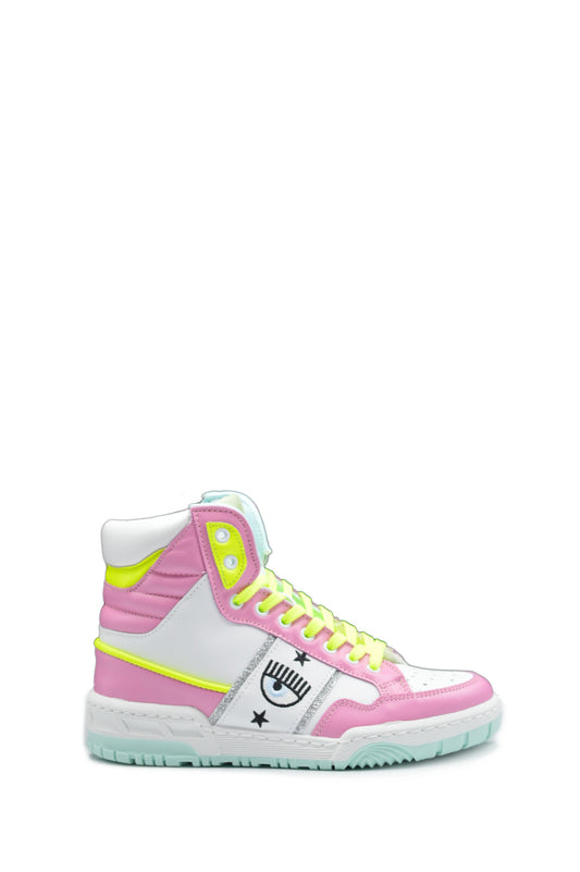 SNEAKERS CF1 HIGH WHITE-PINK-YELL