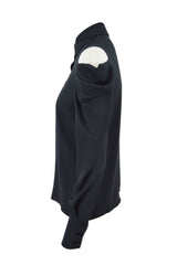 BLUSA IN GEORGETTO CON MANICA A SBUFFO E RICAMO