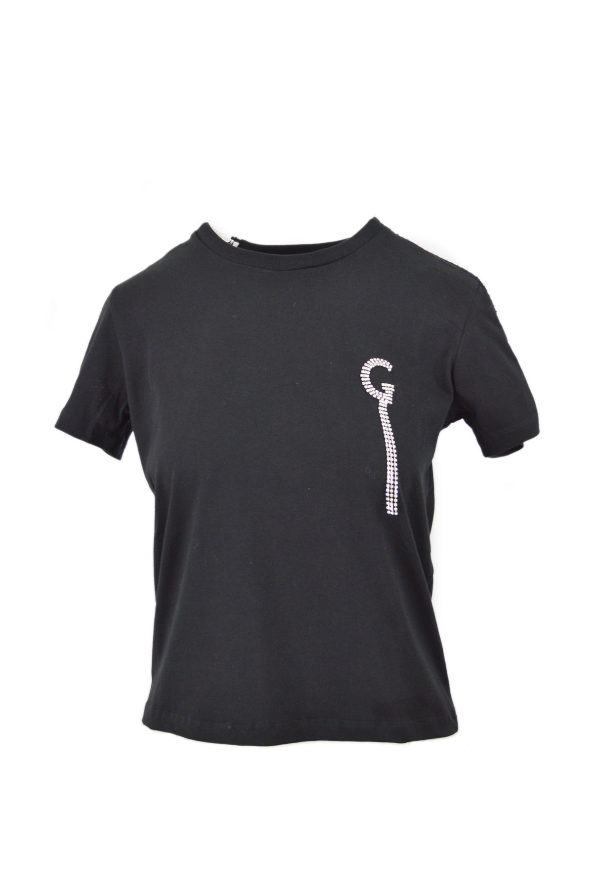 T-SHIRT IN JERSEY CON PASSAMANERIA E PENDAGLIO