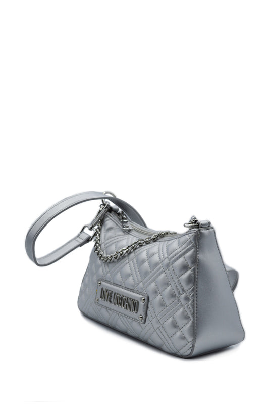 BORSA QUILTED PU ARGENTO