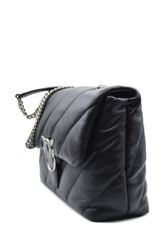 PINKO Borsa LOVE PUFF BIG Nero/Argento 100037A0F2