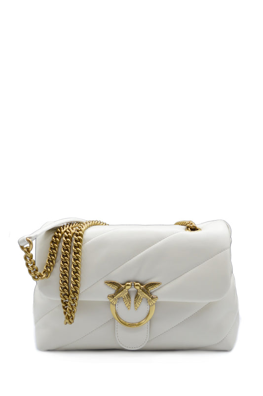 PINKO Borsa PUFF CLASSIC Bianco/Oro 100038A0F2