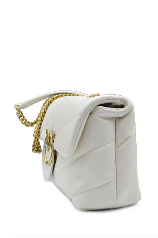 PINKO Borsa PUFF CLASSIC Bianco/Oro 100038A0F2