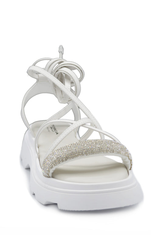 SNEAKER PEONIA PELLE+MICROSTRASS