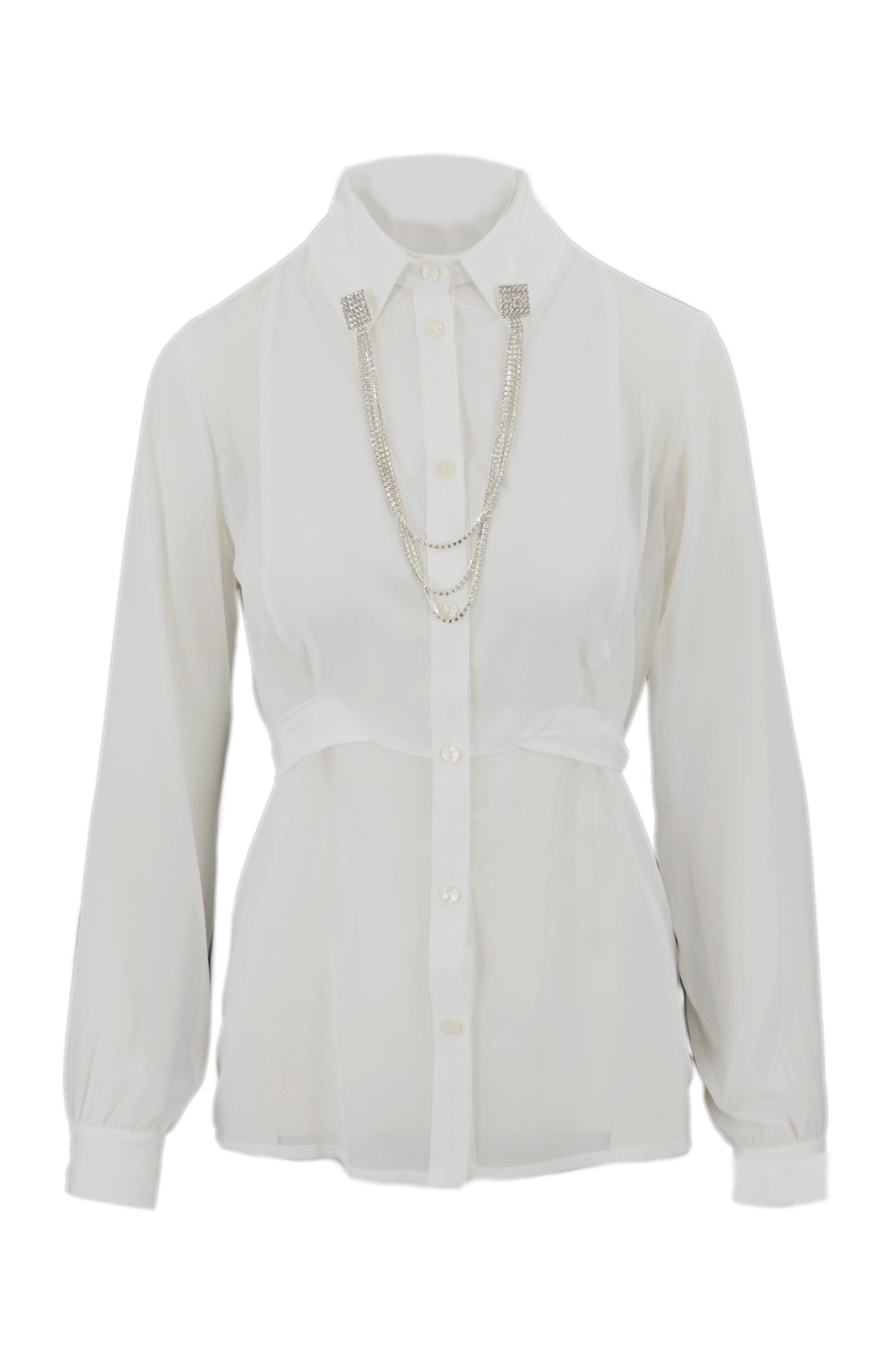 CAMICIA TUXEDO IN CHIFFON