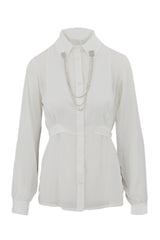 CAMICIA TUXEDO IN CHIFFON