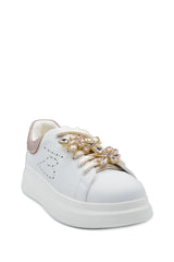 SNEAKER GLAMOUR IN PELLE C/FARFALLE