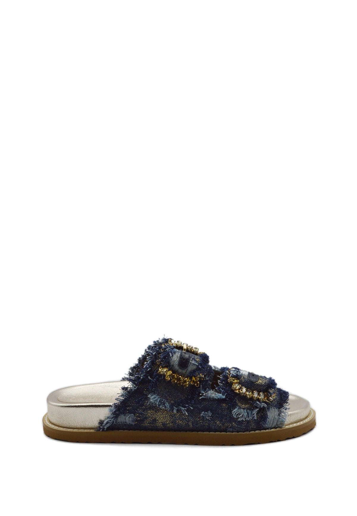 SLIDE METAL DENIM JEWEL BUCKLE