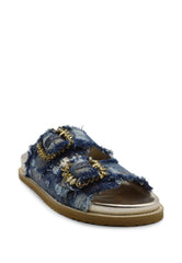SLIDE METAL DENIM JEWEL BUCKLE