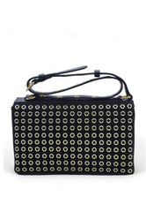 BORSA PU NERO+EYELETS ORO